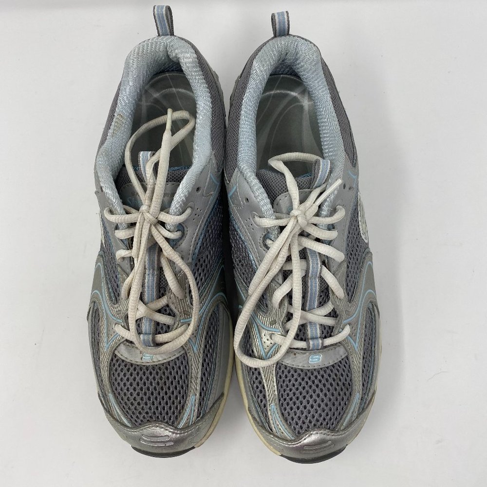 Vintage Y2k Skechers Shape Ups Silver Shimmer Toning Sneaker Shoes Women’s 9 - Picture 5 of 12